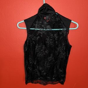 Expresss black lace back blouse